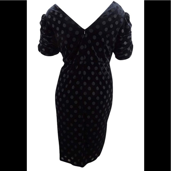 Betsy Johnson Plus Size Dot-print Sheath black,NWT - Picture 4 of 8